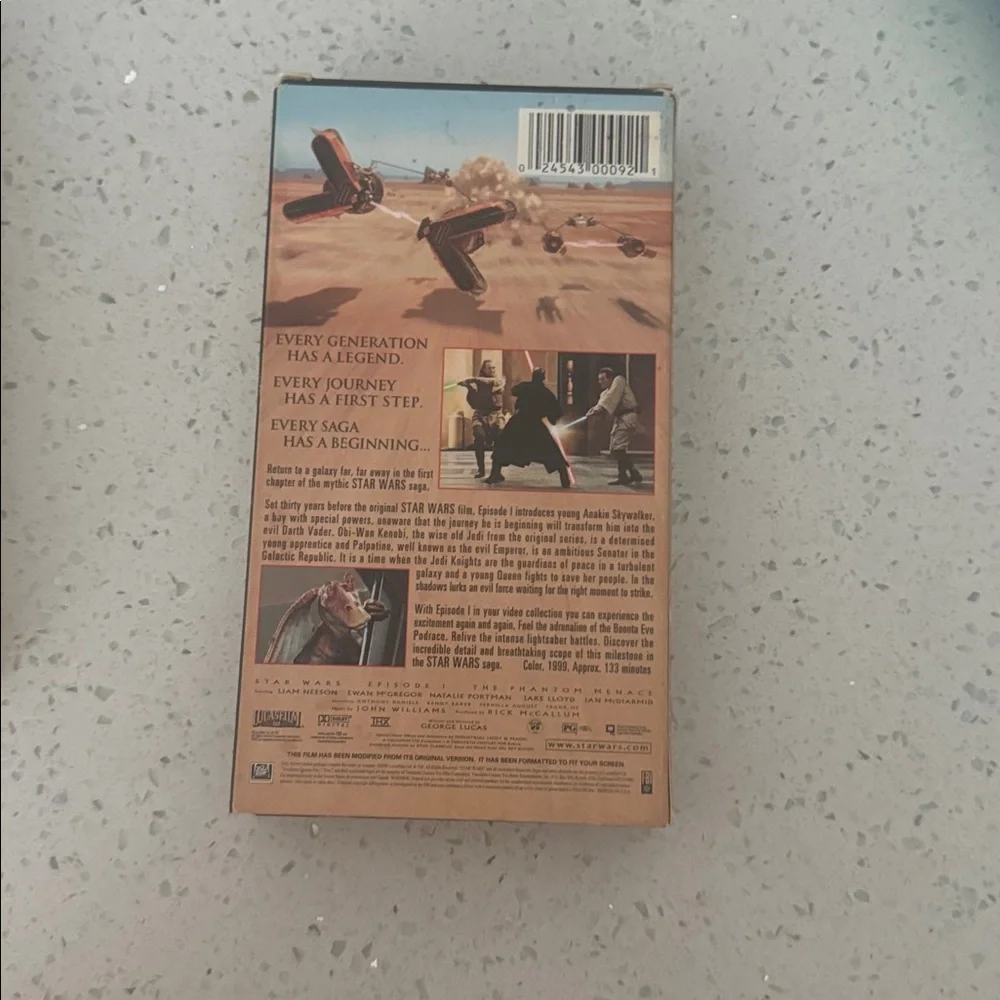 Star Wars: The Phantom Menace VHS